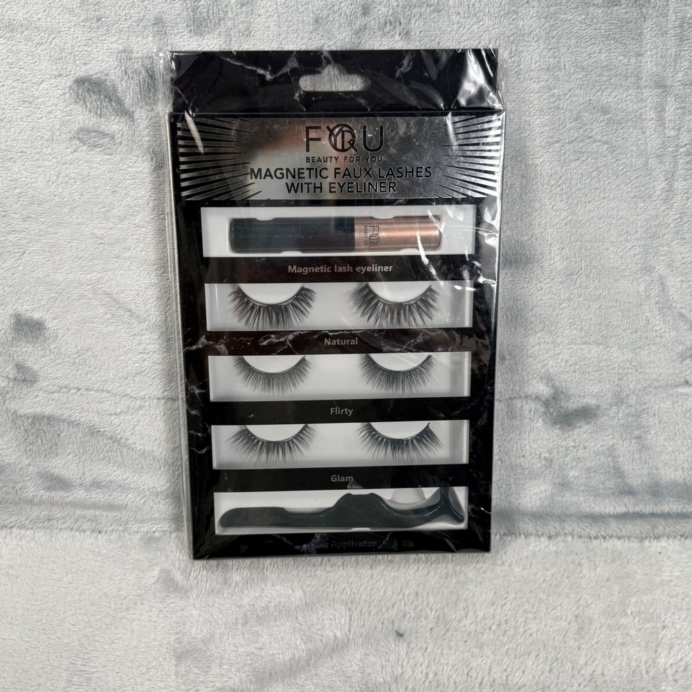 FQU Beauty For You Magnetic Faux Lashes Set with Eyeliner and Applicator 3 Pairs